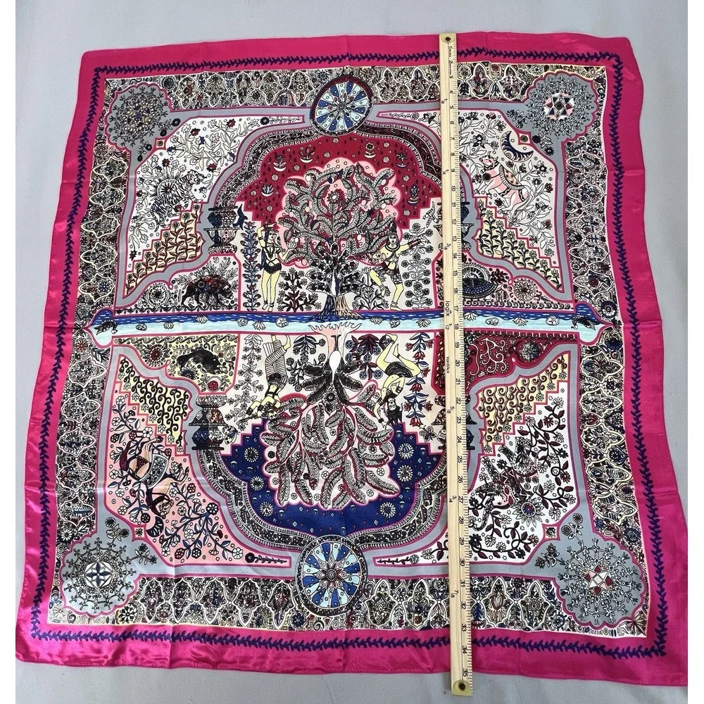 Women's Scarf 100% Silk Feel‎ Polyester Multicolor 35